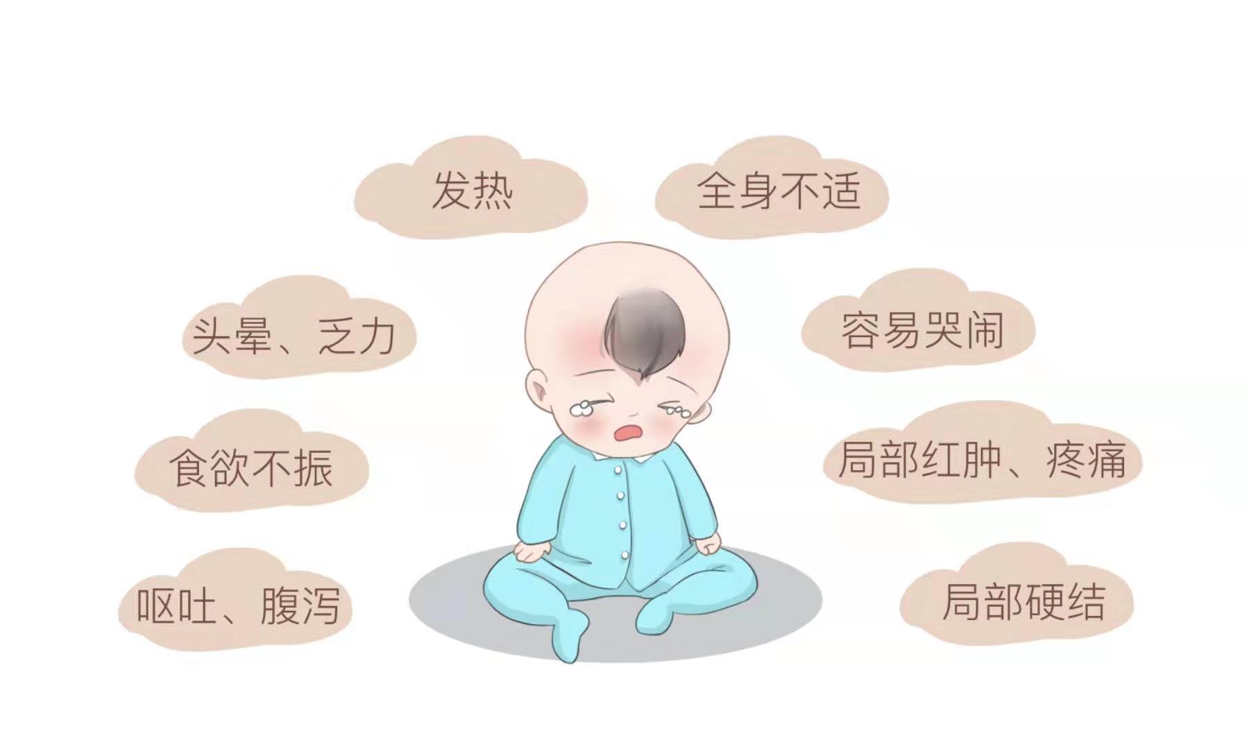寶寶打完疫苗后出現(xiàn)發(fā)燒、接種部位紅腫怎么辦？